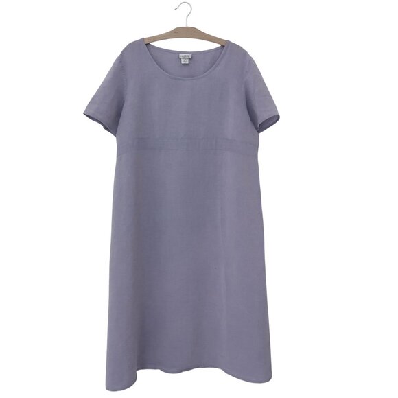 EILEEN FISHER Linen blend midi shift dress sz 2X 2XP petite - Picture 4 of 7